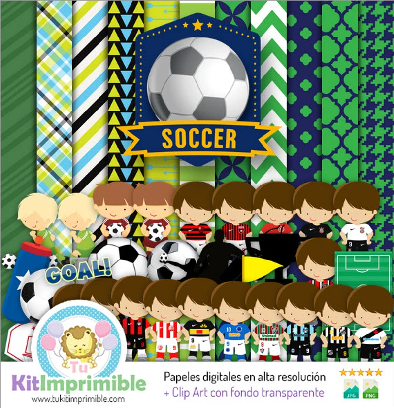 Motifs de scrapbooking sur le thème du football numérique - M3