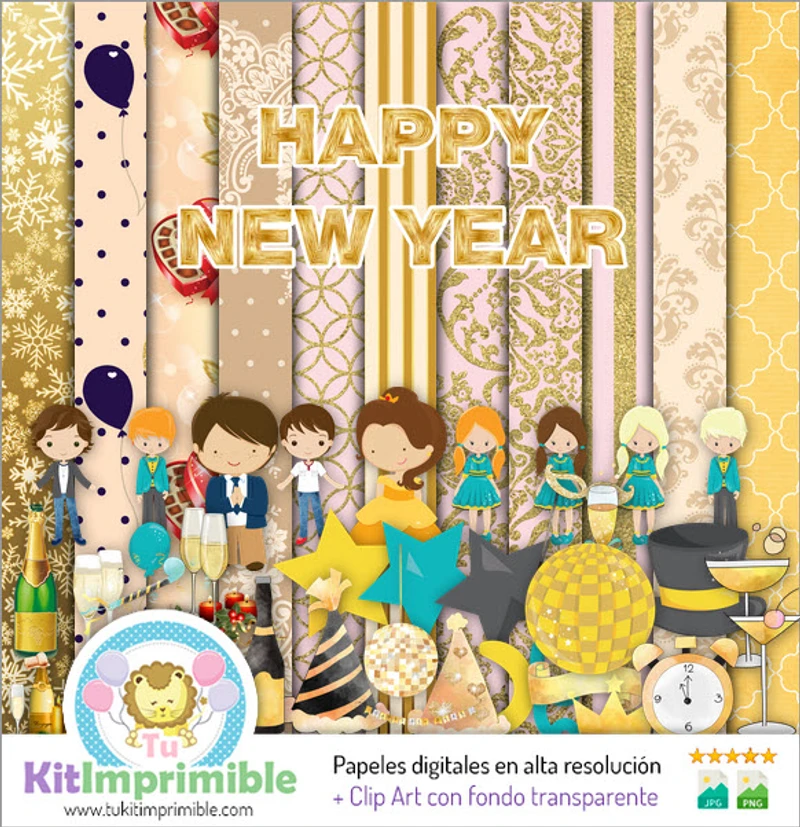 Motifs et textures numériques pour le Nouvel An - M3