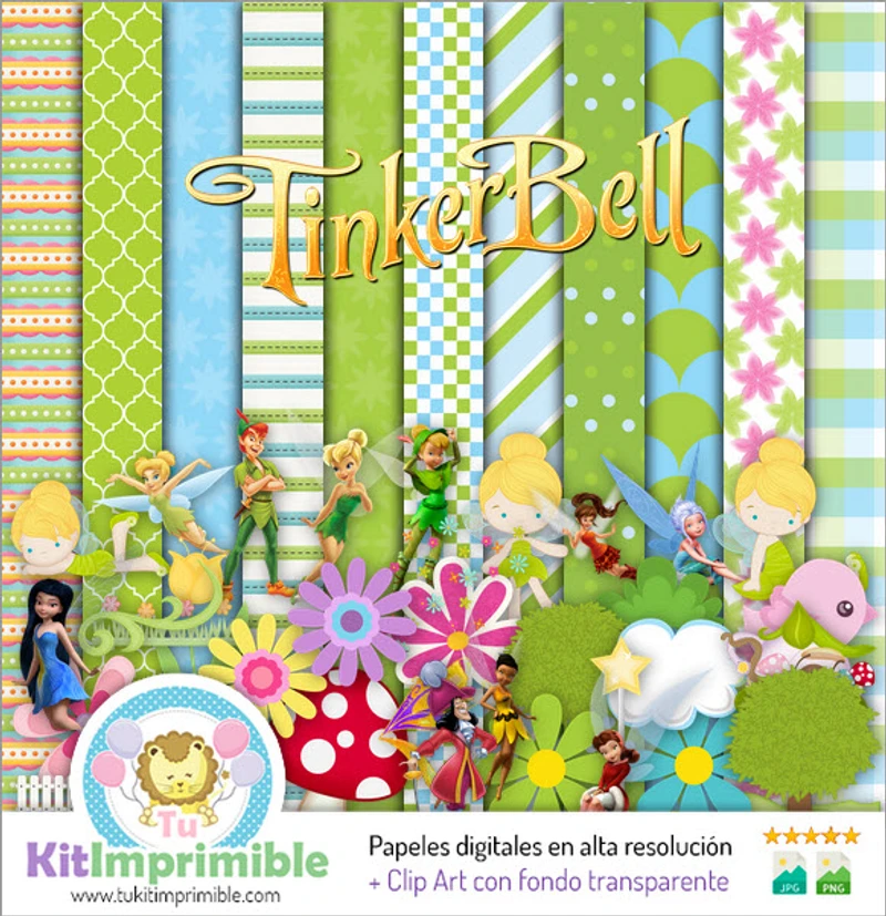 Papéis digitais para festa da Sininho - M1