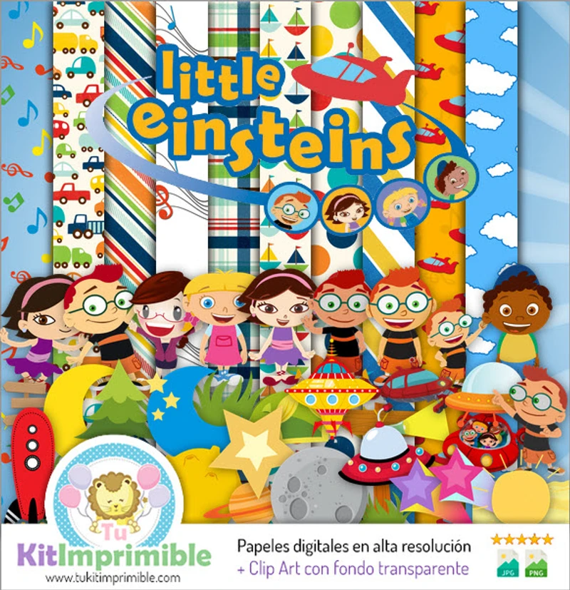 Papeles Digitales Little Einsteins Fiestas Educativas - M1