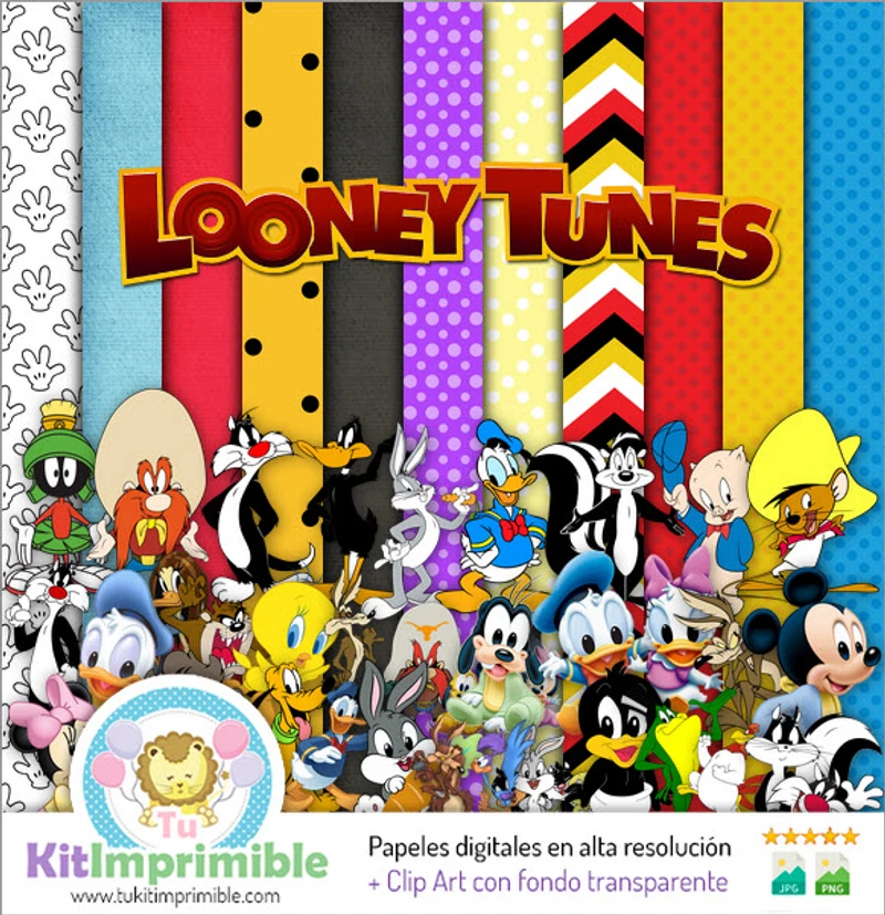 Papeles Digitales Looney Toons Fiestas Clásicas - M1