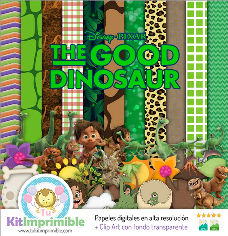 Papeles Digitales Un Gran Dinosaurio Fiestas Prehistoria - M1