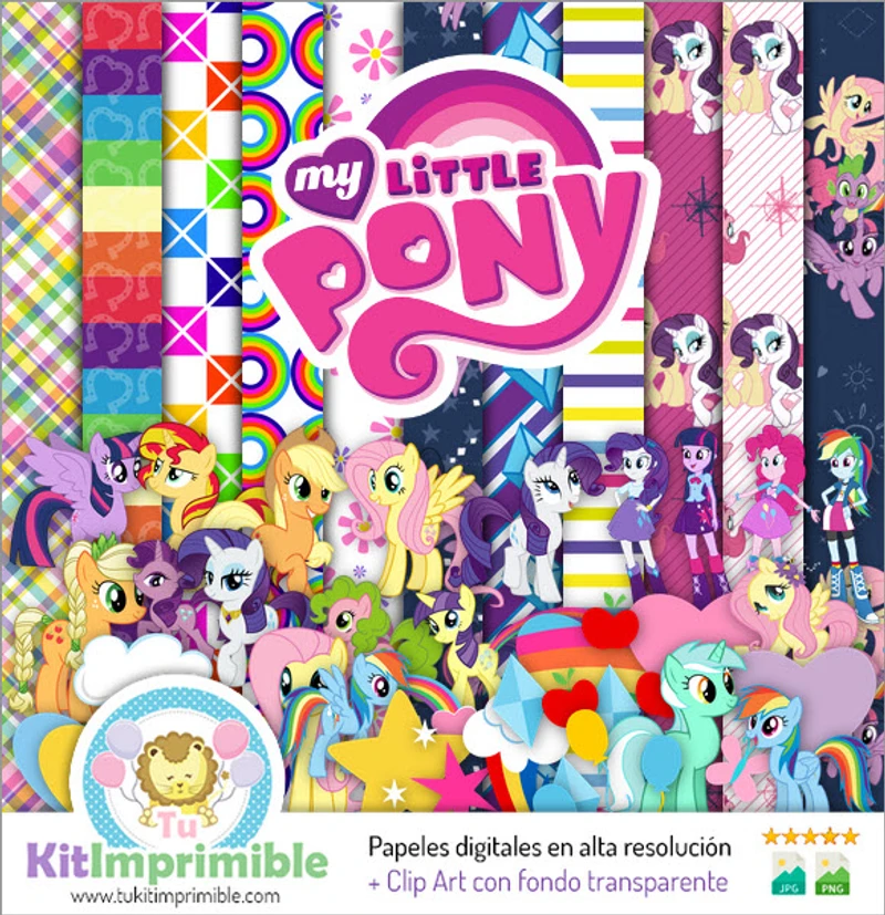 Papiers d'invitation numériques My Little Pony Equestria - M5