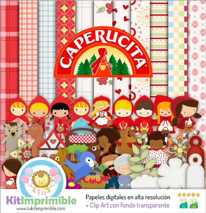 Papiers numériques Le Petit Chaperon rouge et les fêtes du loup - M1