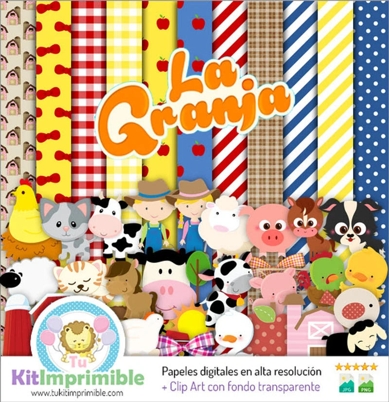 Printable Farm Designs for Digital Crafts - M10