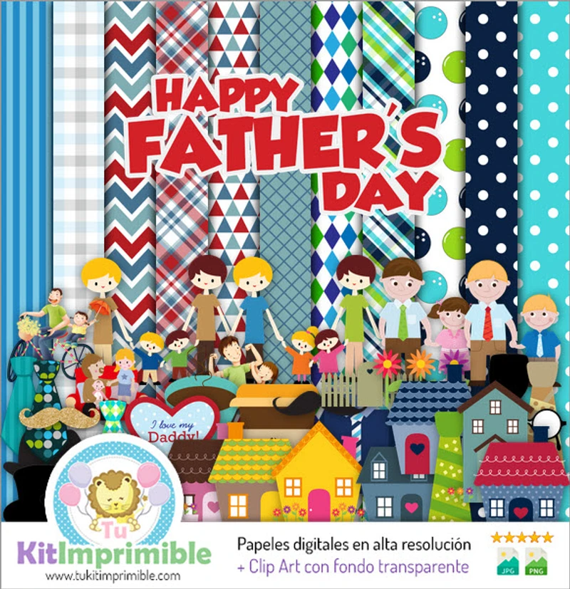 Scrapbook Dia del Padre Digital Set Completo - M4