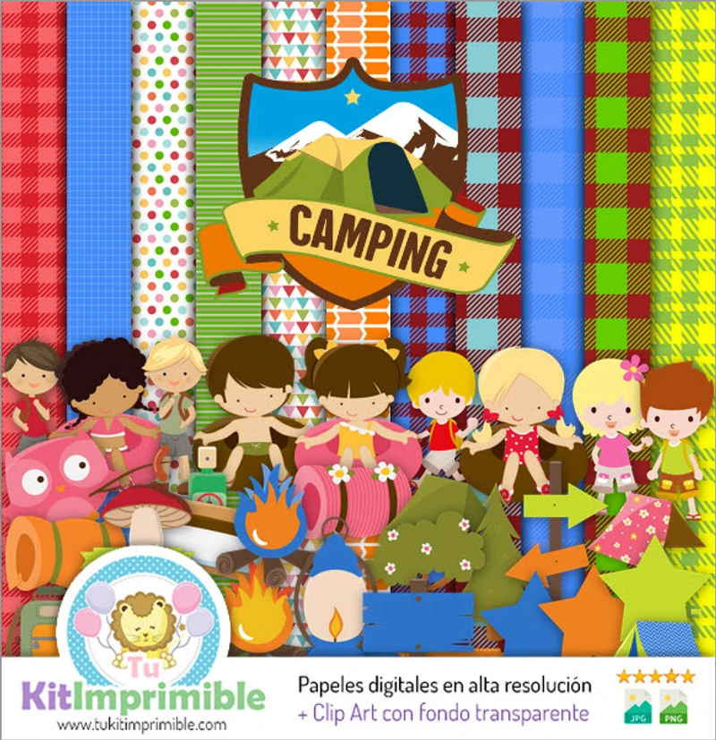 Scrapbook Digital Camp Set completo di artigianato - M4