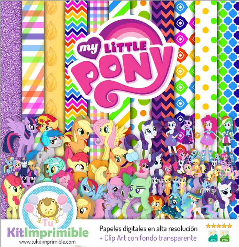 My Little Pony Equestria Scrapbook – Komplettes digitales Set – M4