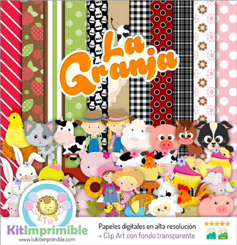 Scrapbook Premium Granjita Digital Manualidades - M8