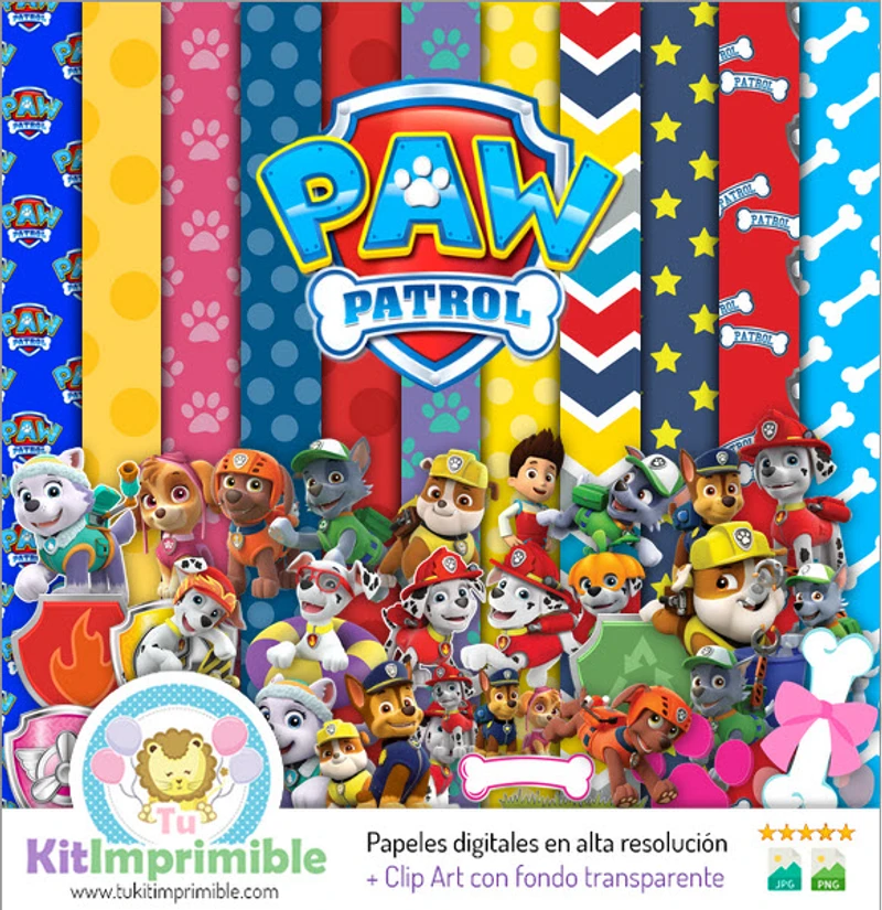 Scrapbook Premium Paw Patrol Digital Manualidades - M8