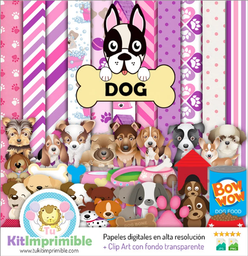 Scrapbook Premium Perrito Cachorro Digital Manualidades - M8