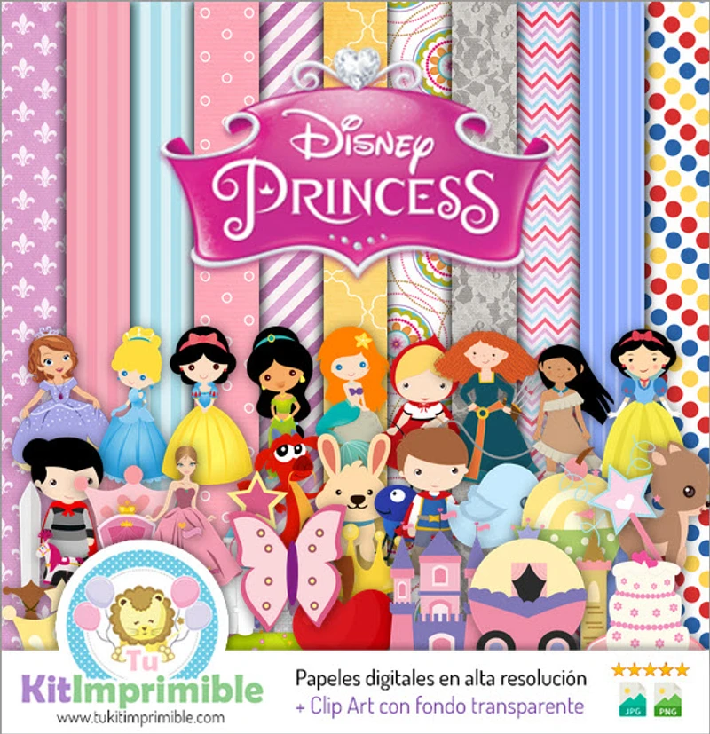 Scrapbook Princesa Digital Set Completo Manualidades - M4