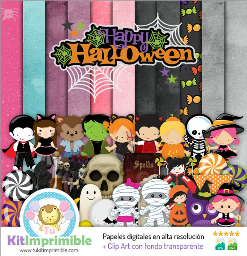 Scrapbook Terrorífico Halloween Digital Manualidades - M15