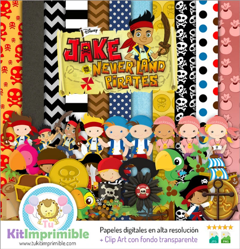 Sfondi digitali dei pirati di Jack Kit Never Land - M2