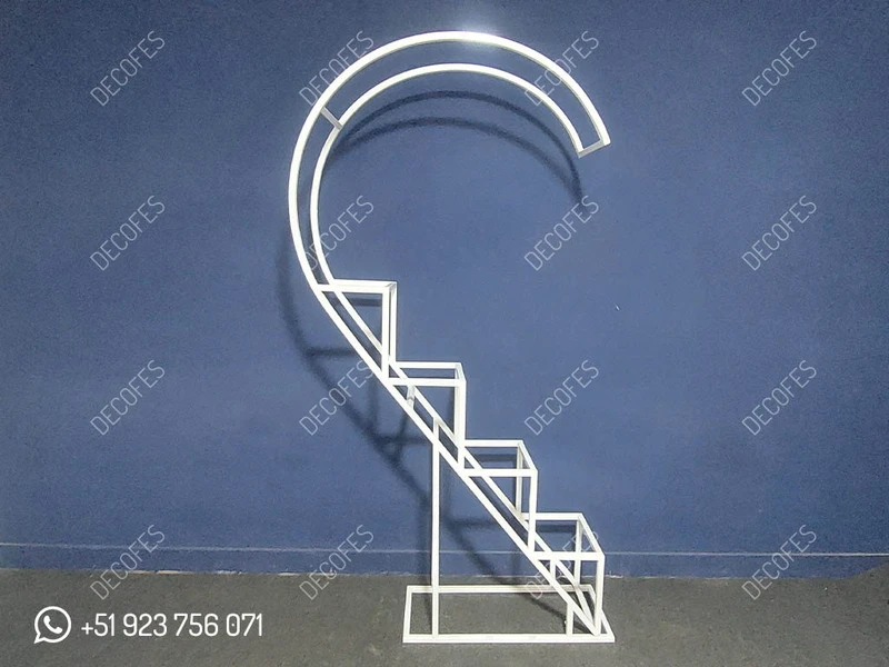 Suporte para vaso de flores, modelo semi-coração