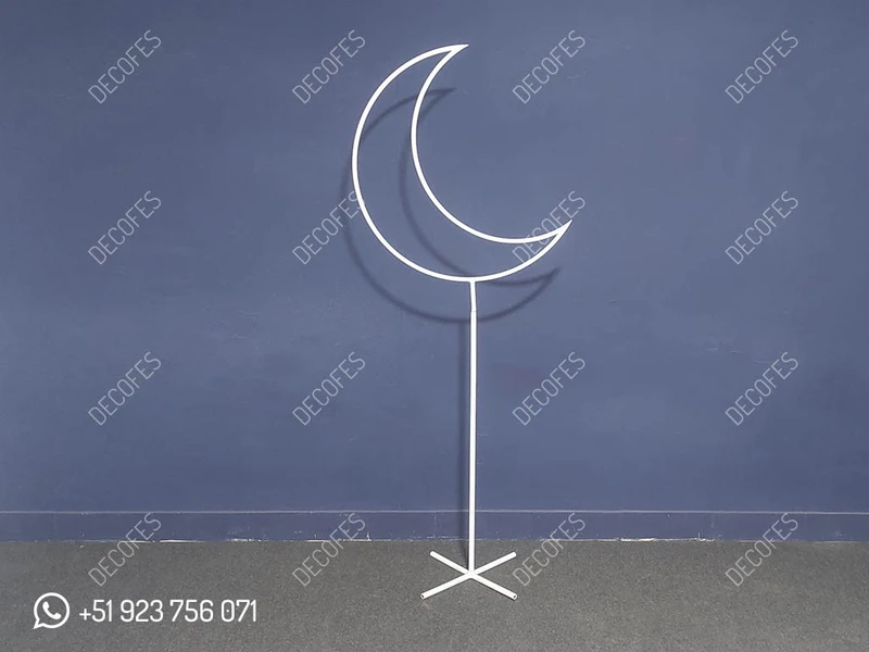 Supporto per palloncini in ferro a forma di luna