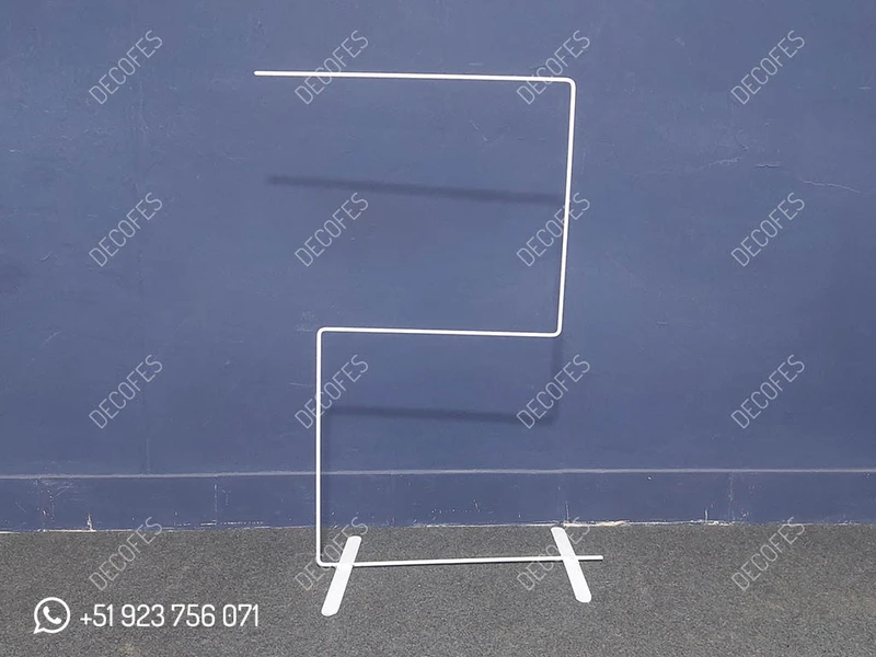 Supporto per palloncini in ferro a forma di numero 2D