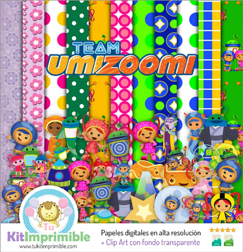Team di Digital Papers Umizoomi Educational Parties - M1
