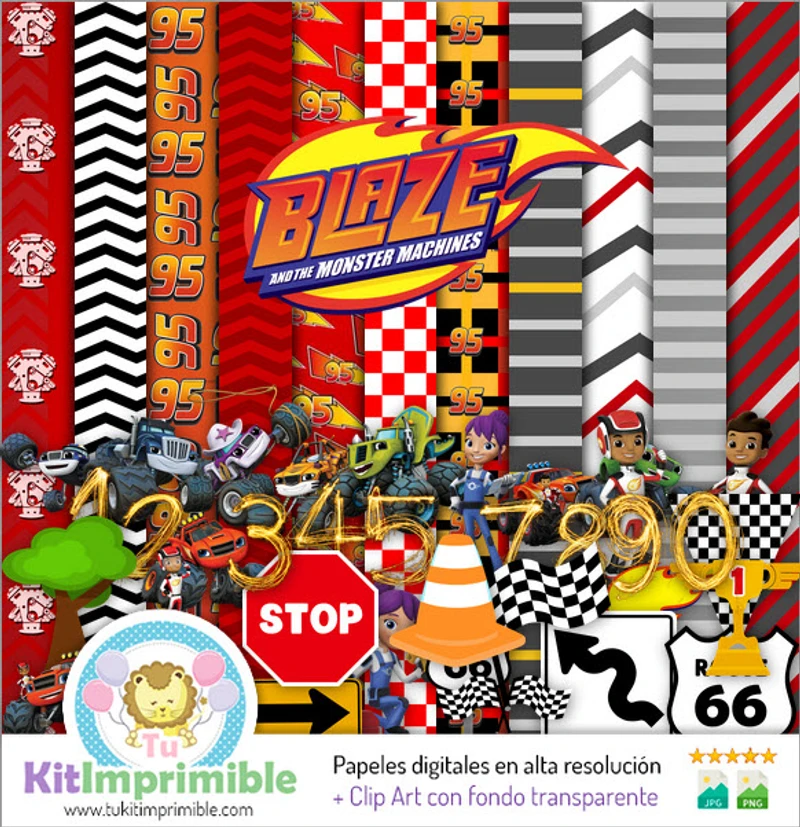 Texturas Blaze Digitales Patrones Scrapbook - M3