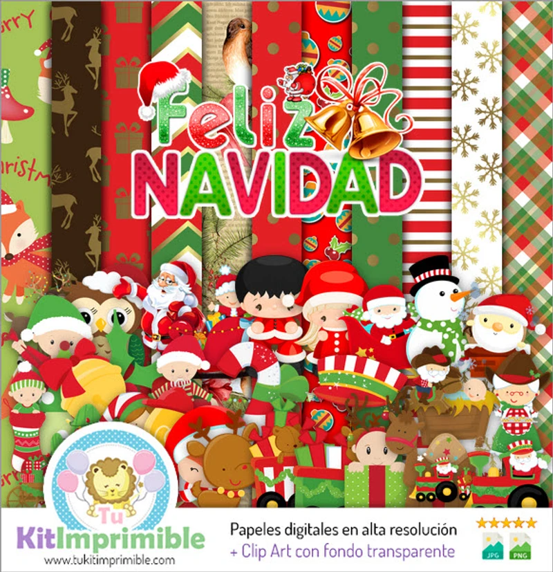 Texturas Creativas Feliz Navidad Digital - M7
