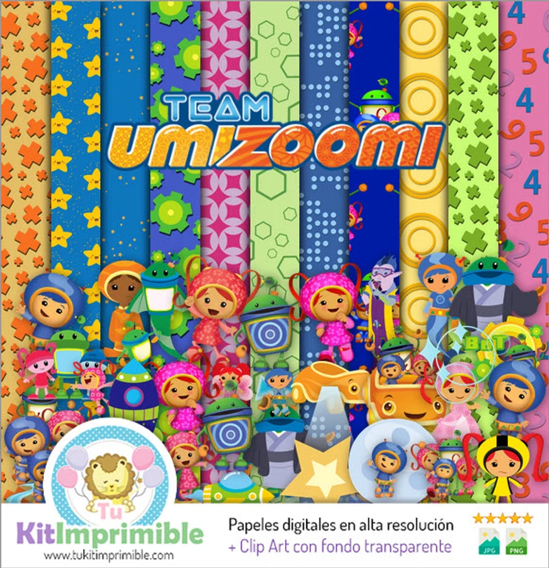 Texturas Equipo Umizoomi Digitales Patrones - M3