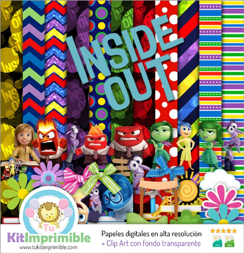 Texturas Inside Out Intensamente Digitales Patrones - M3