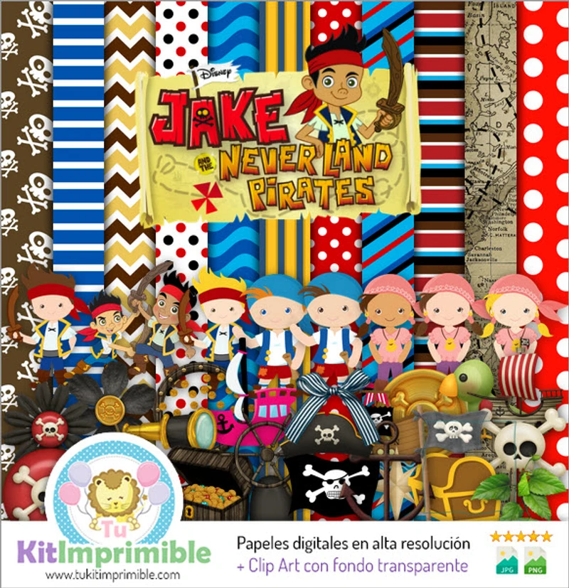 Texturas Jack Piratas de Nunca Jamas Digitales - M3
