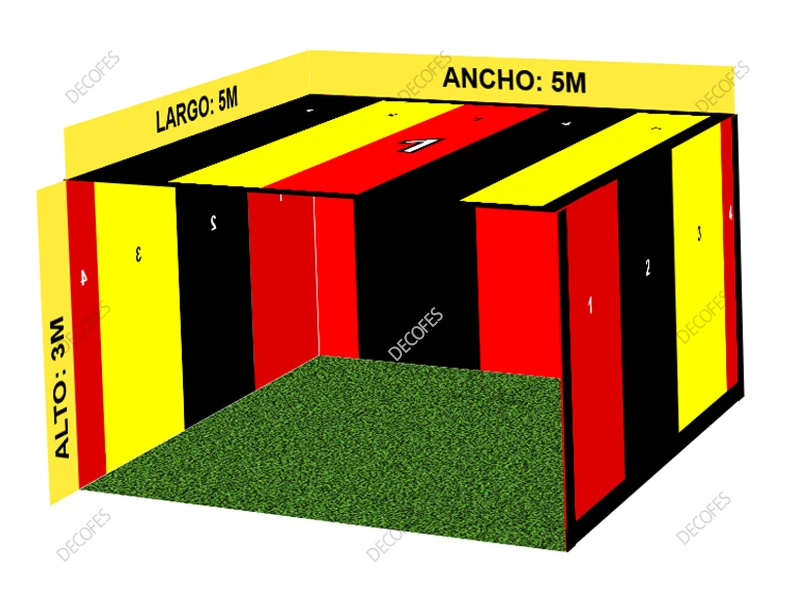 Travessas e conectores para toldos de eventos de 5m x 5m